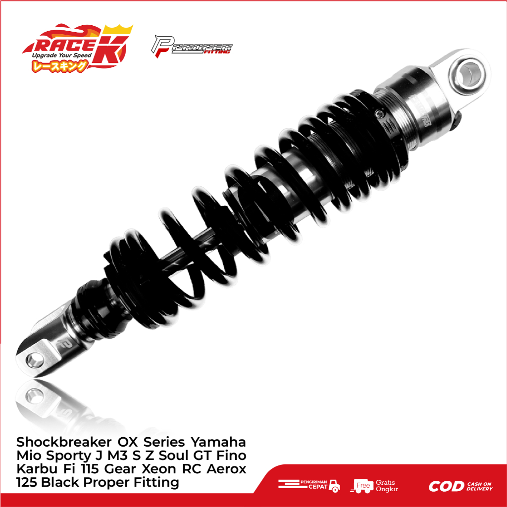 PROPER Shock Shockbreaker Sok Belakang Mio Sporty Smile J M3 S Z Soul GT Fino Gear Xeon Aerox 110 11