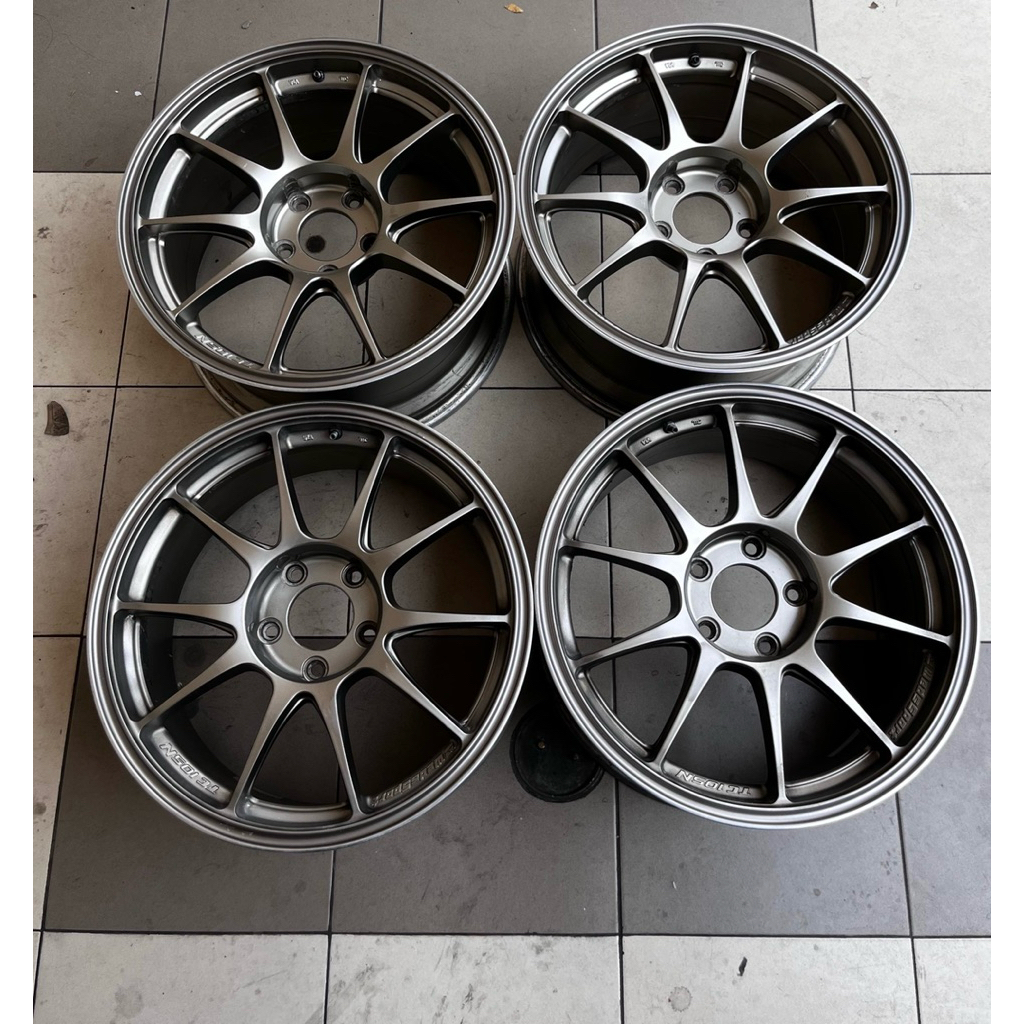 Velg Original Wedssport TC105N Ring 17. Original Condition. Made in Japan. Lebar 8-9. Et 42. Pcd 5x1