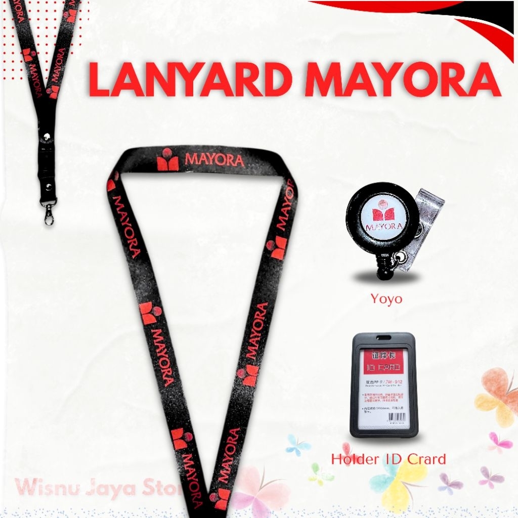 TALI ID CARD MAYORA TERBARU 2 VARIANN WARNA  | LANYARD MAYORA GROSIR TERMURAH & BERKUALITAS  |  TALI