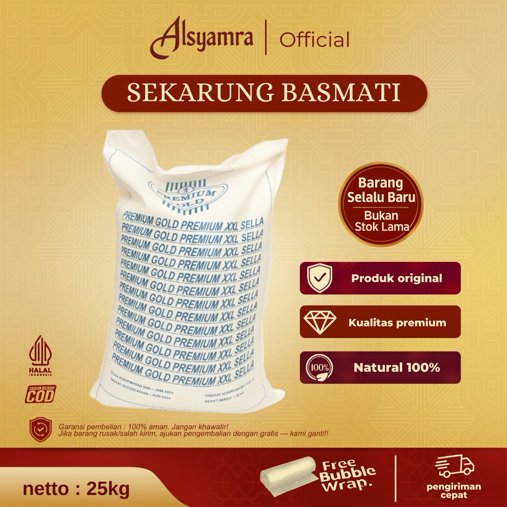 Beras Basmati 25 Kg 1Karung / Rice Basmati 25kg (cargo)