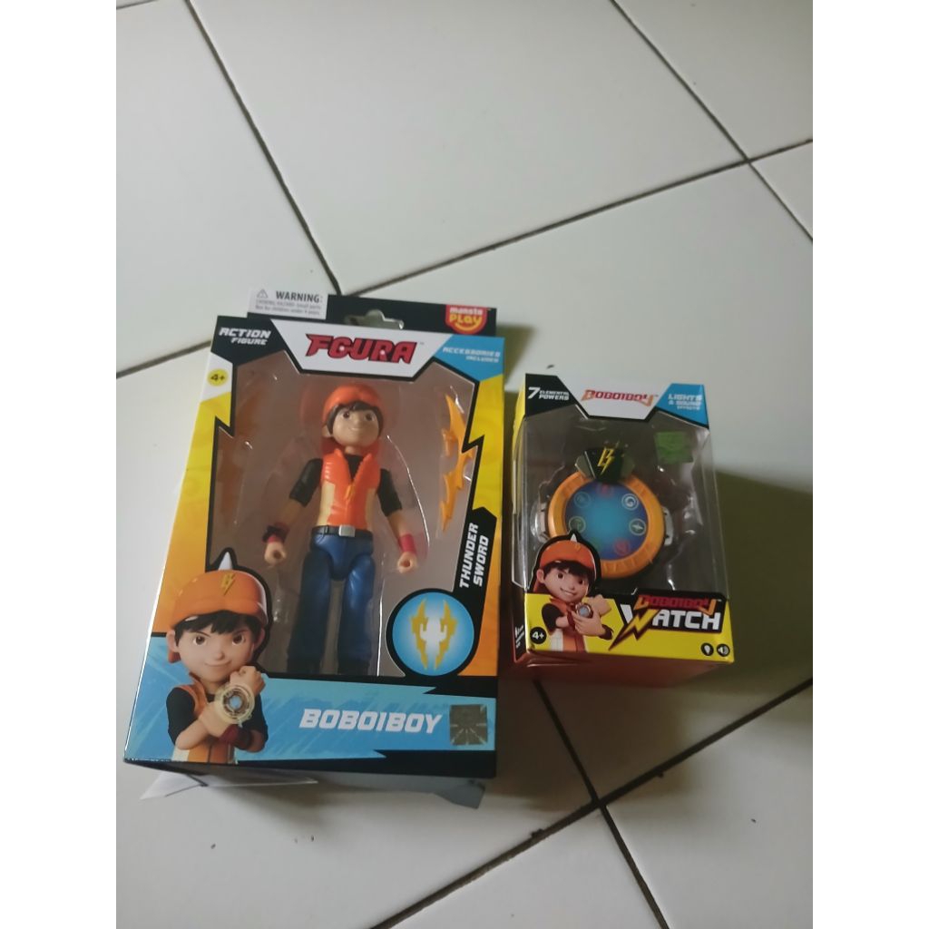 Paket Jam Boboiboy dan Fgura Action Figure Boboiboy Standard Original Monsta Malaysia