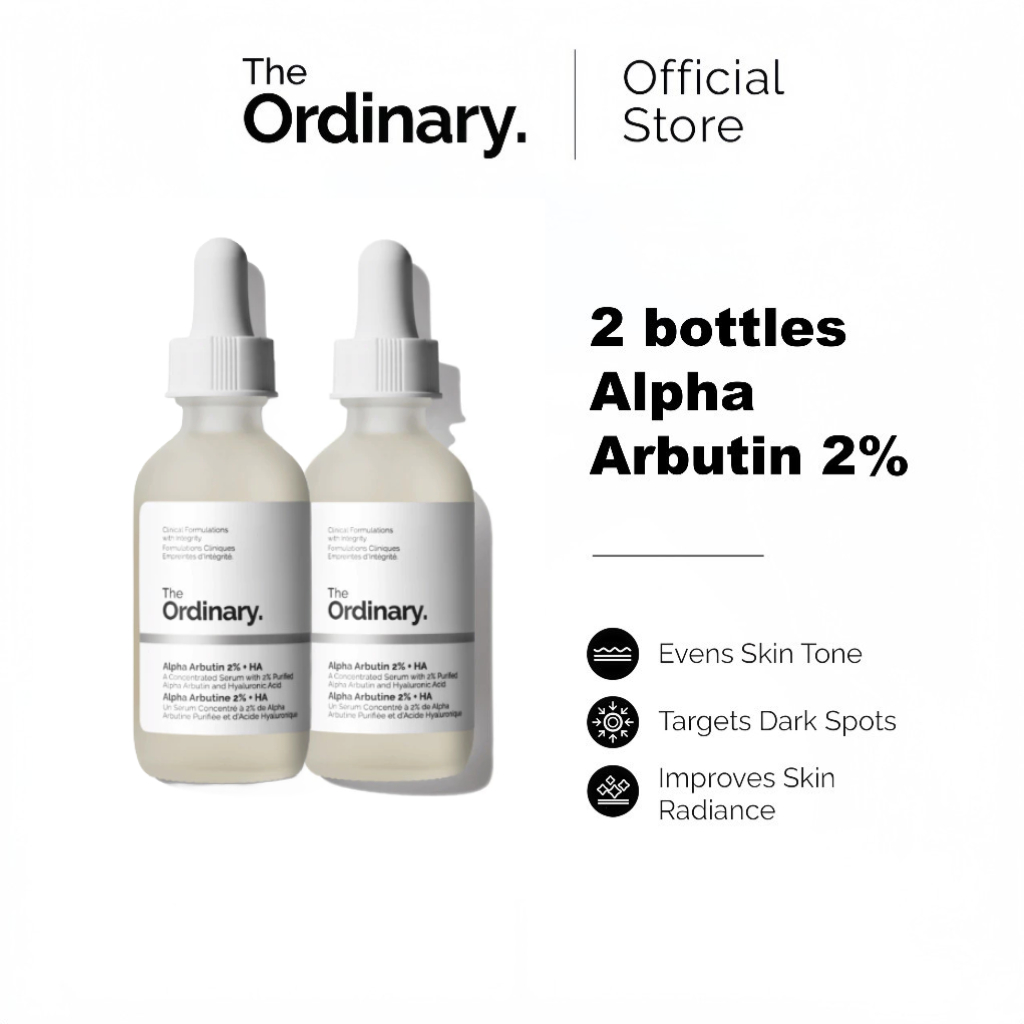 [2 bottles 10% off]The Ordinary Alpha Arbuti n 2% + HA Tone Whitening Skincare 2x 30ml