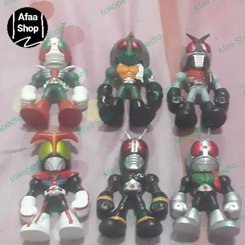 Mainan action figure the kamen rider showa bandai black × ichigo v3