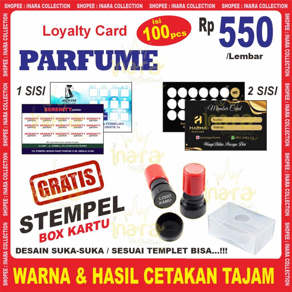 KARTU MEMBER | LOYALTY CARD PARFUME | LOYALTY CARD PARFUME (100pcs)