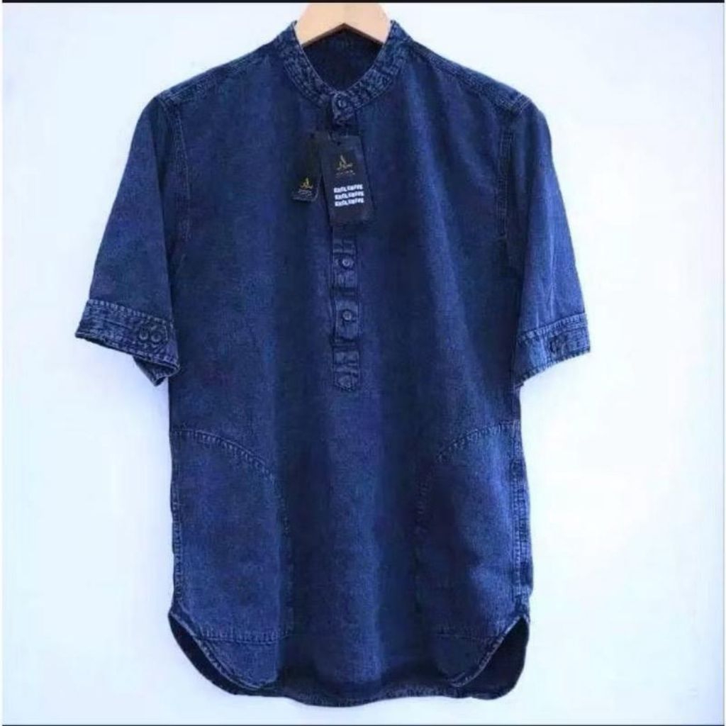 Baju Koko Kurta Jeans Premium Koko Kurta Pakistan Lengan Pendek Pria Dewasa