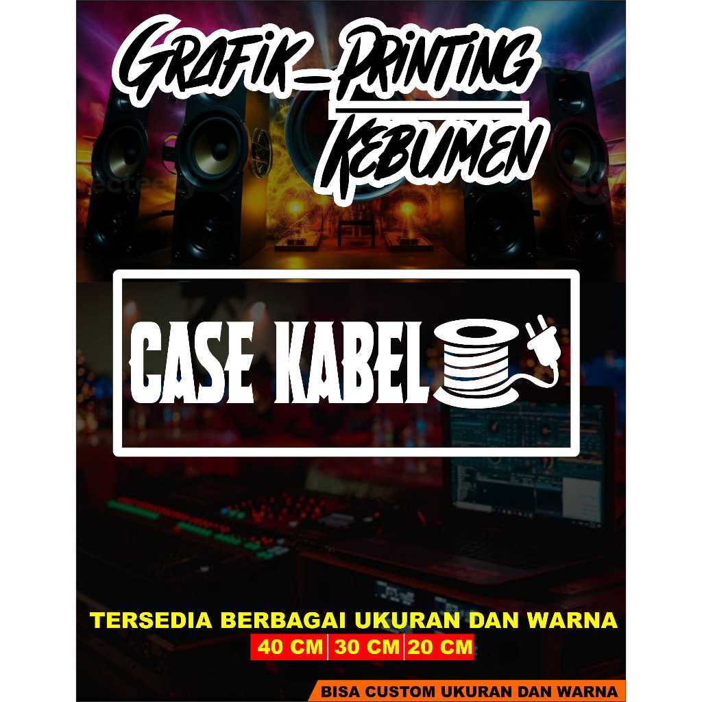 cutting sticker hardcase box sound system case kabel