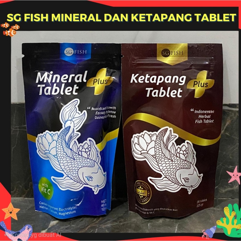 SG Fish Ketapang Tablet Plus Herbal 225 Gram 28 Tablet Ikan 225g - KETAPANG  TABLET