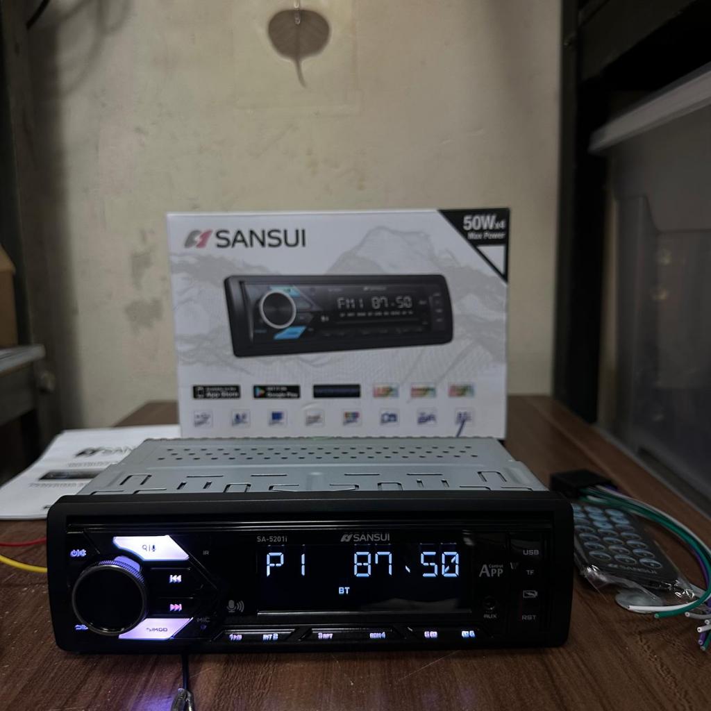 Single Din Sansui SA-5201i MP3 USB Bluetooth Radio/USB Playback Premium Sound Quality