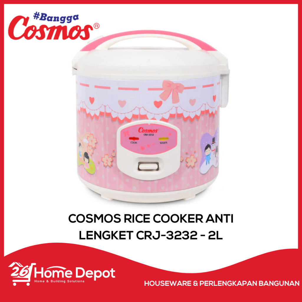 COSMOS Rice Cooker Anti Lengket CRJ-3232 Kapasitas 2 Liter