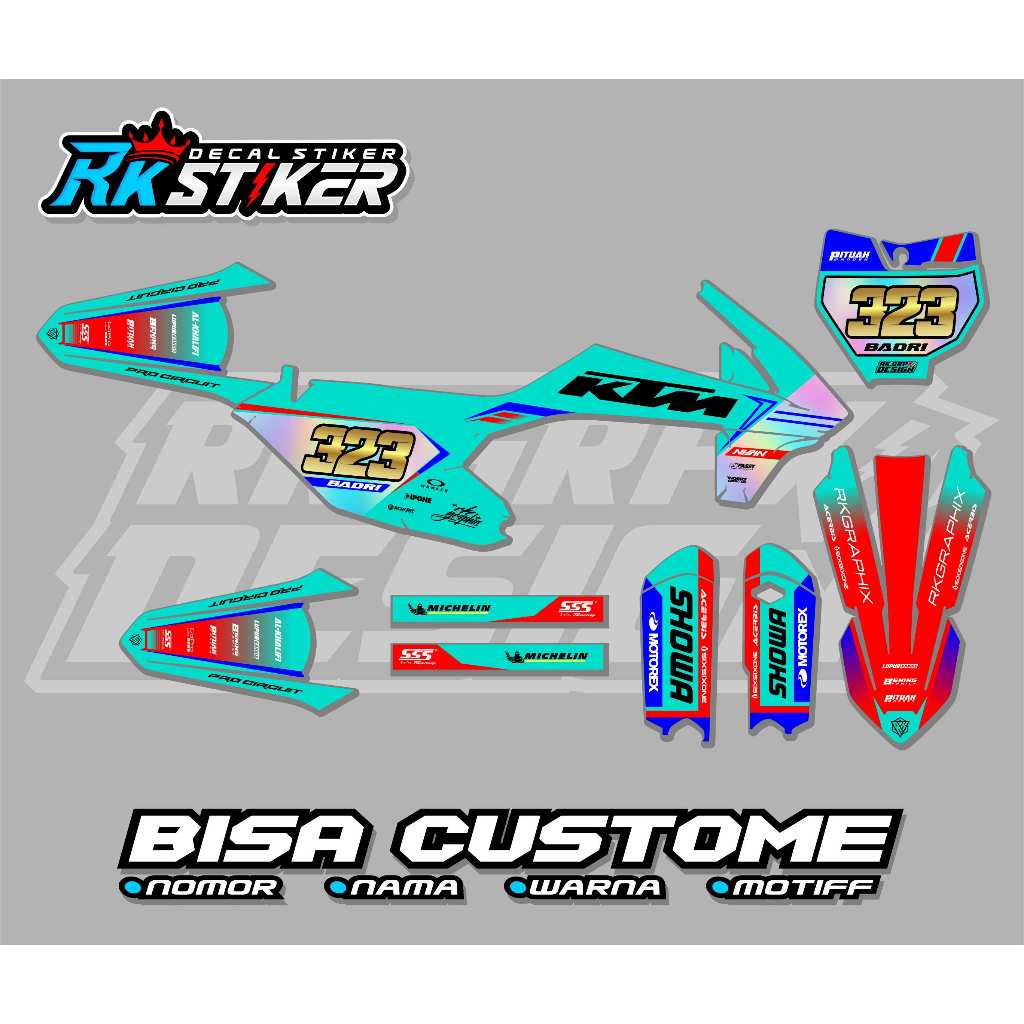 DECAL STIKER KTM 85 2020 - KTM 250 2017 - KTM 250 2020-2022 - KTM 85 2014-2016 - PREMIUM FULLBODY CU