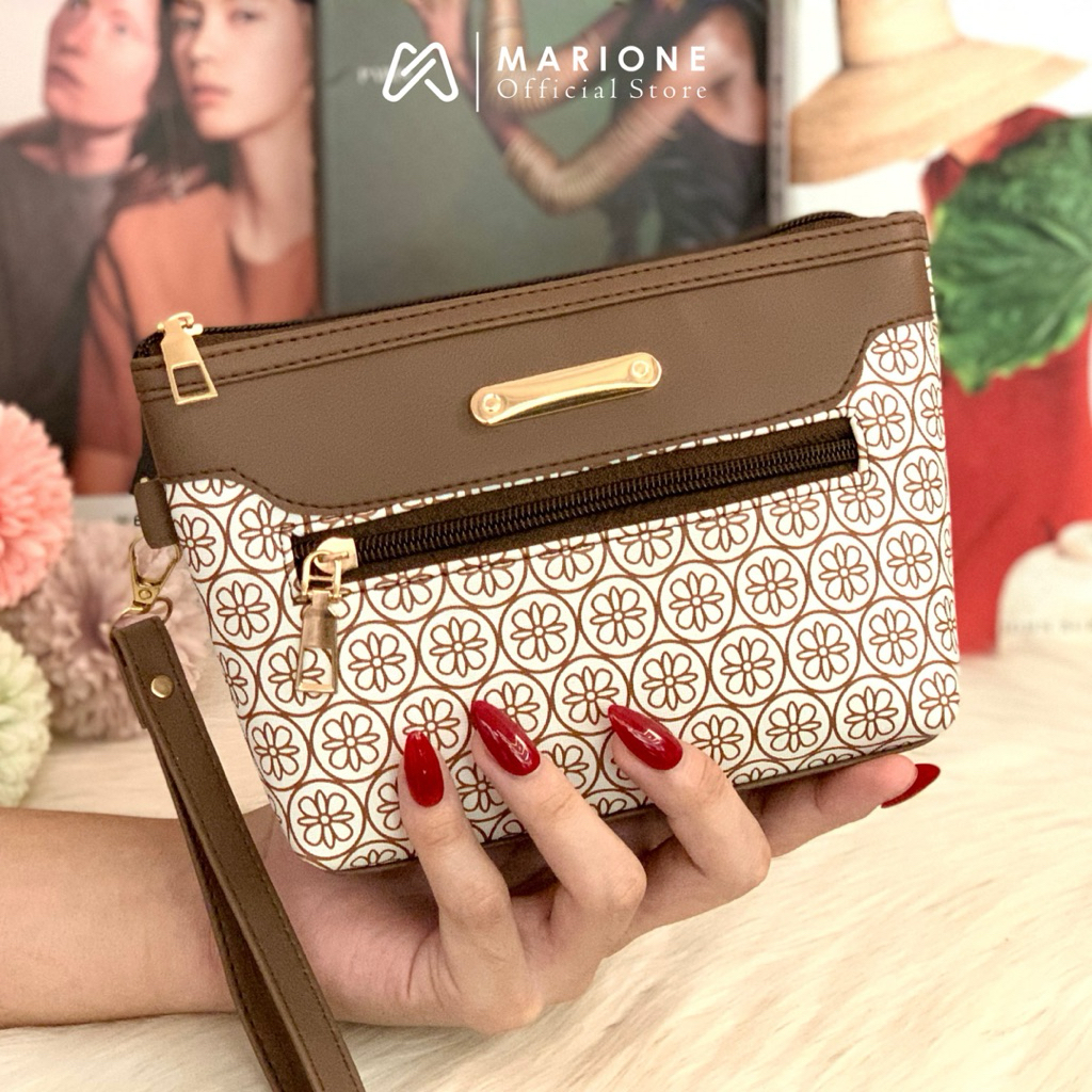 MARIONE - RIHANA Bunga Dompet Lebar Serbaguna Pouch Dompet Uang HP Besar dll - Dompet Rihana