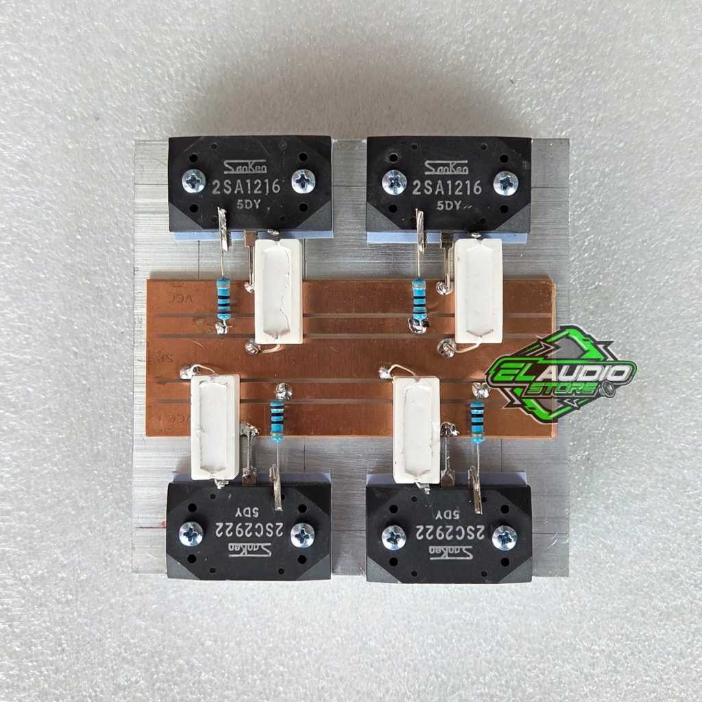 2 Set Final SANKEN 5DY 2sa1216 2sc2922 + Heatsink 10cm Tebal Kualitas Bagus