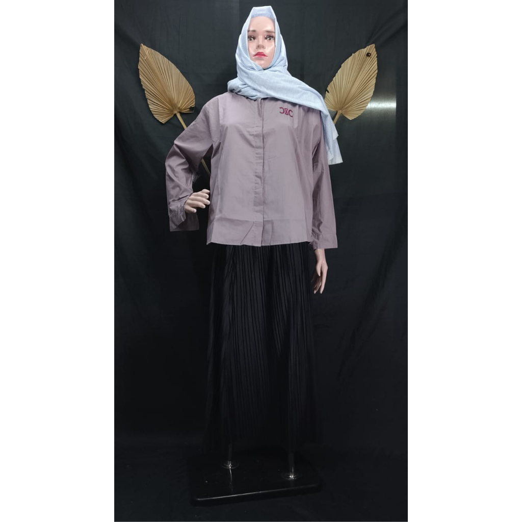 atasan kemeja bordir premium /atasan kemeja wanita lengan panjang/atasan kemeja wanita bordir/ kemej