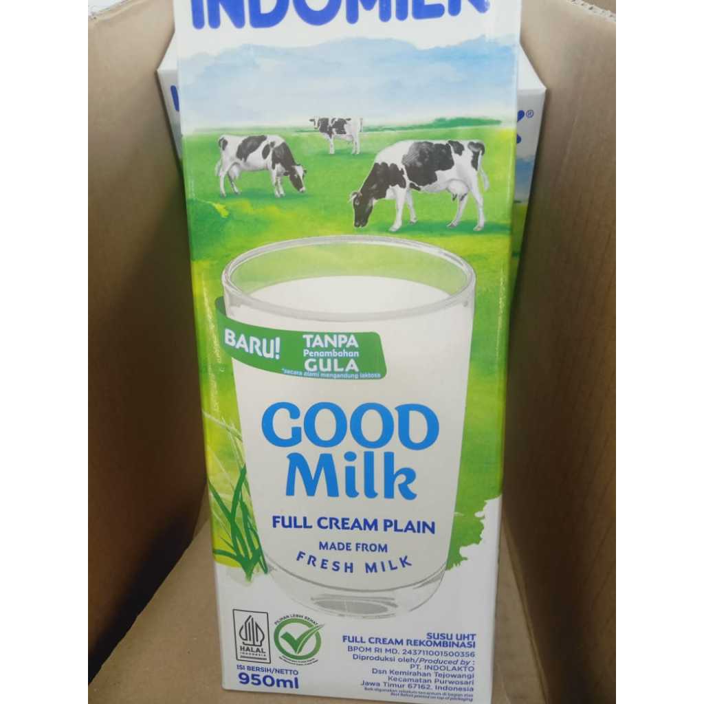 Indomilk Full Cream UHT 950ml Plain