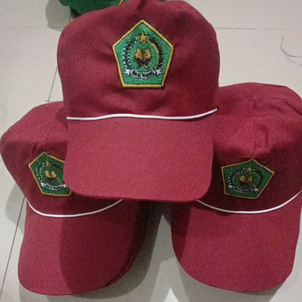 topi mi logo ikhlas beramal bordir