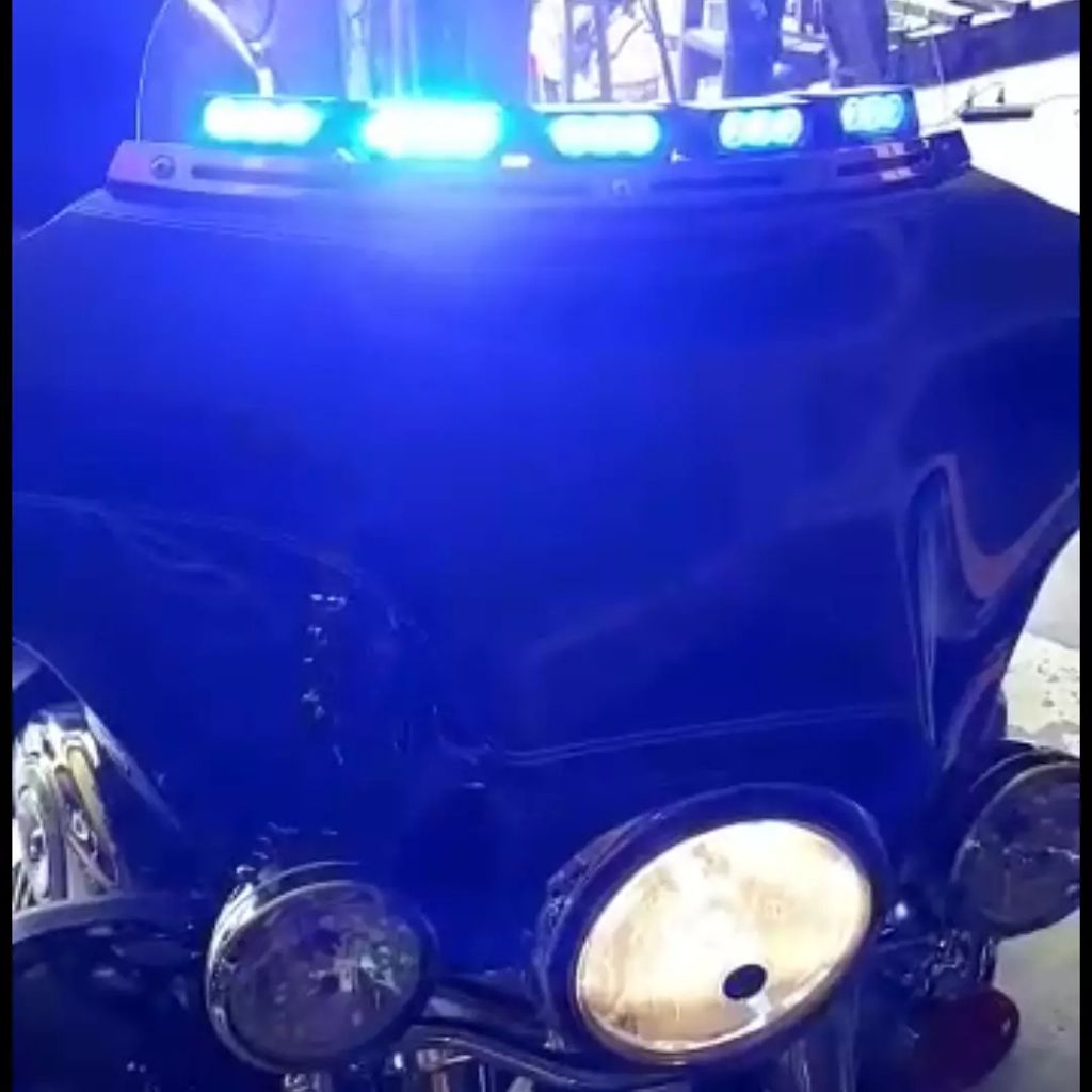 New LAMPU Strobe Winshield u Harley MOGE BMW RE GOLDWING Indian LED