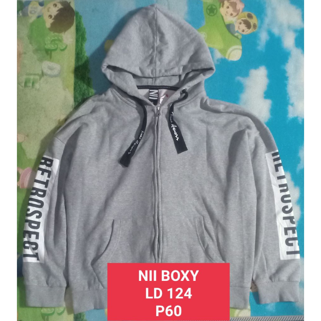 Hoodie Zipper Boxy nii