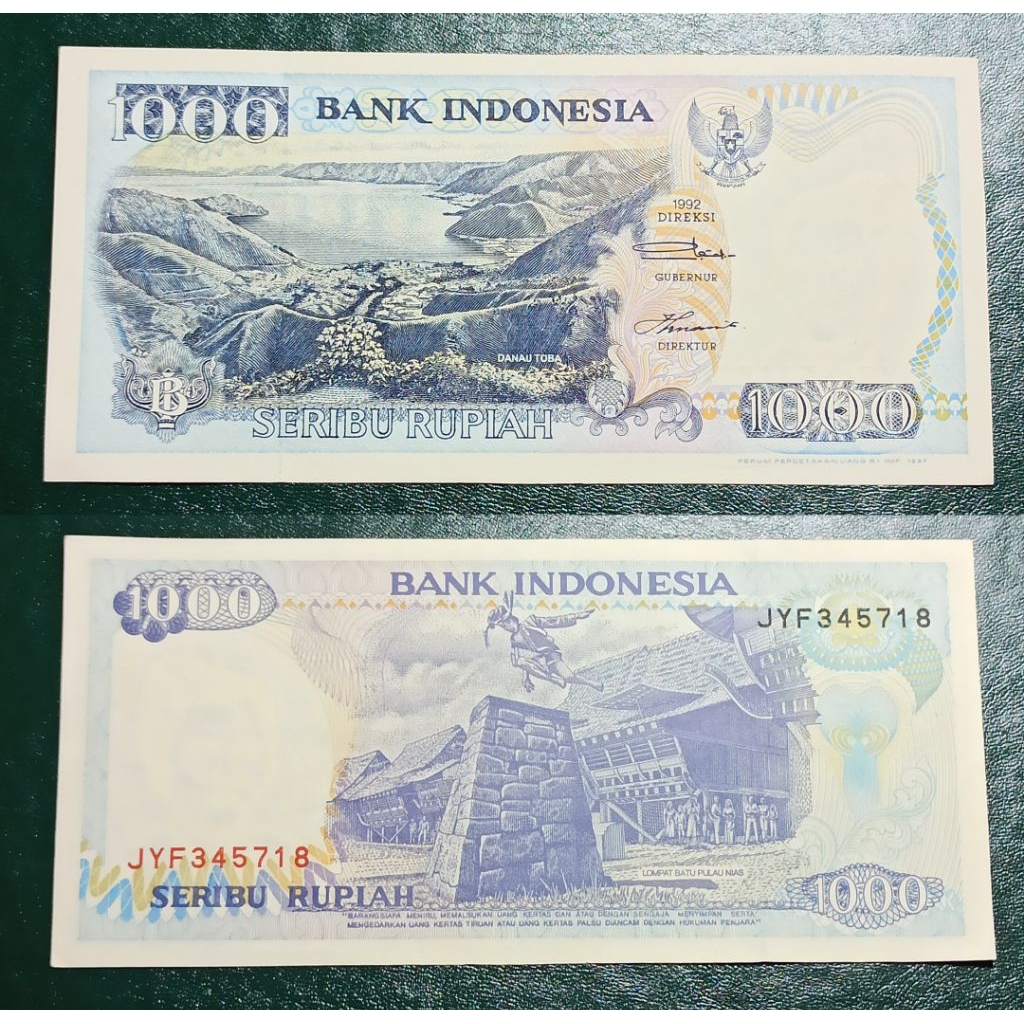 uang kuno indonesia 1k lompat batu tahun 1992 p 2083