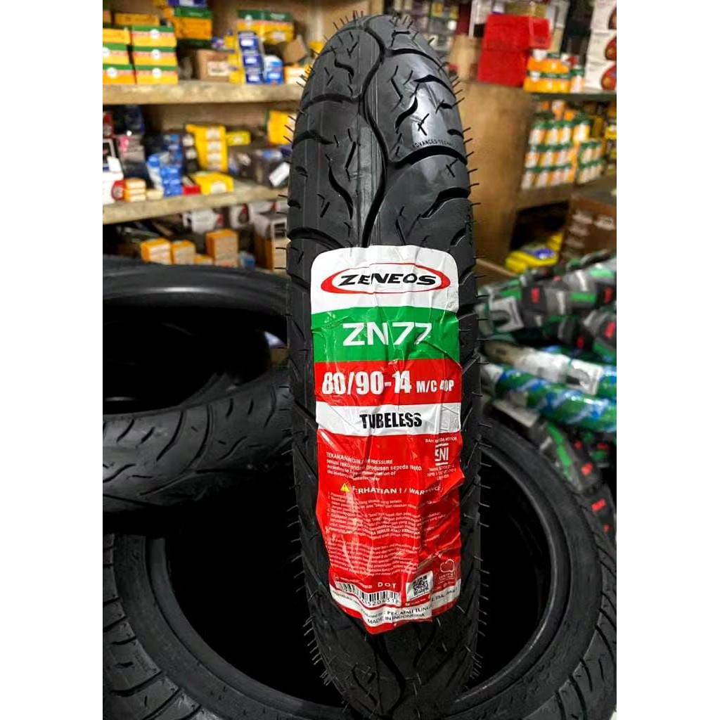 ban depan beat Vario Mio ban  tubeless ukuran 80/90-14,merk ZENEOS ZN 77