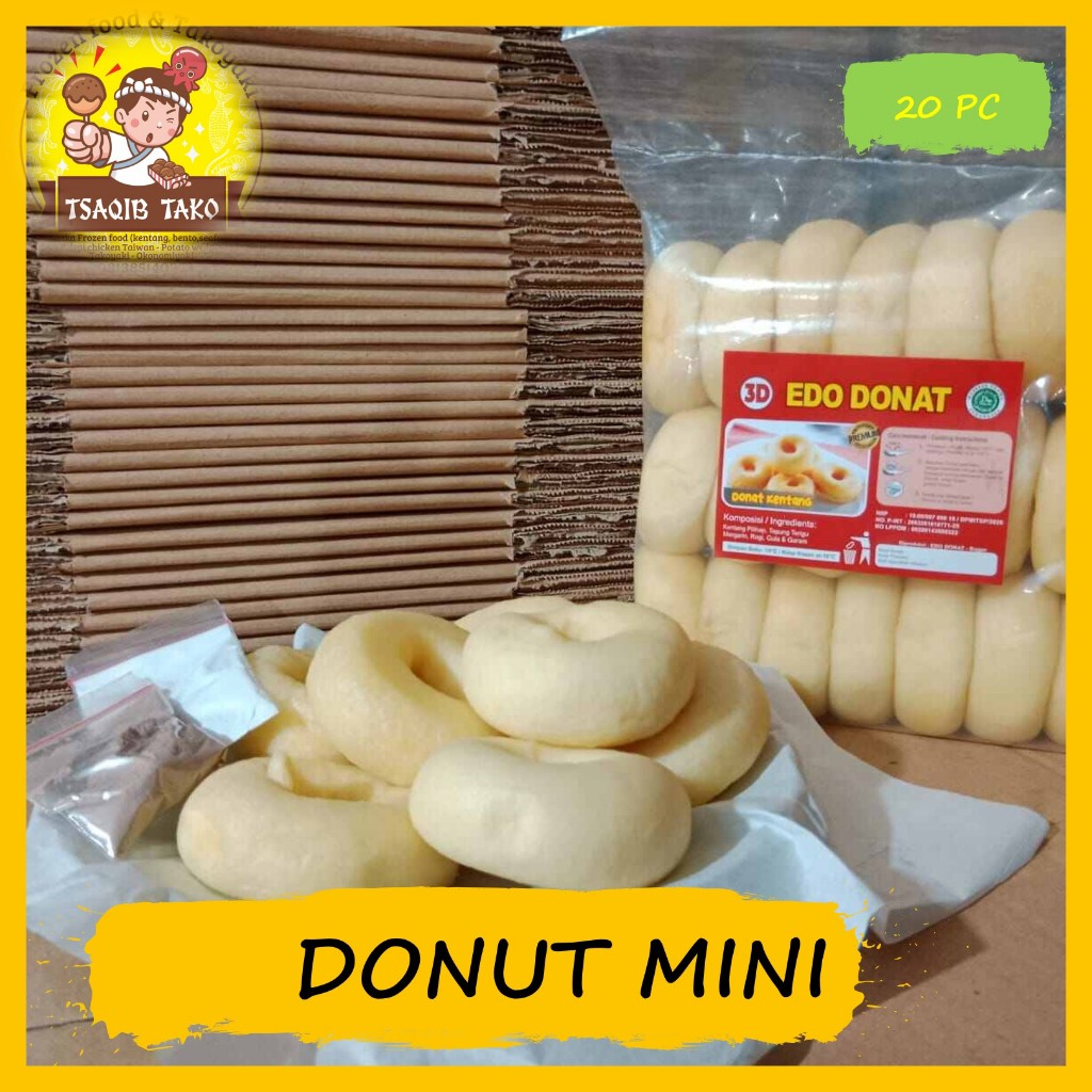 Donat 3D ( EDO DONUT ) / Donat Kentang MINI isi 20 / Donat Frozen Empuk