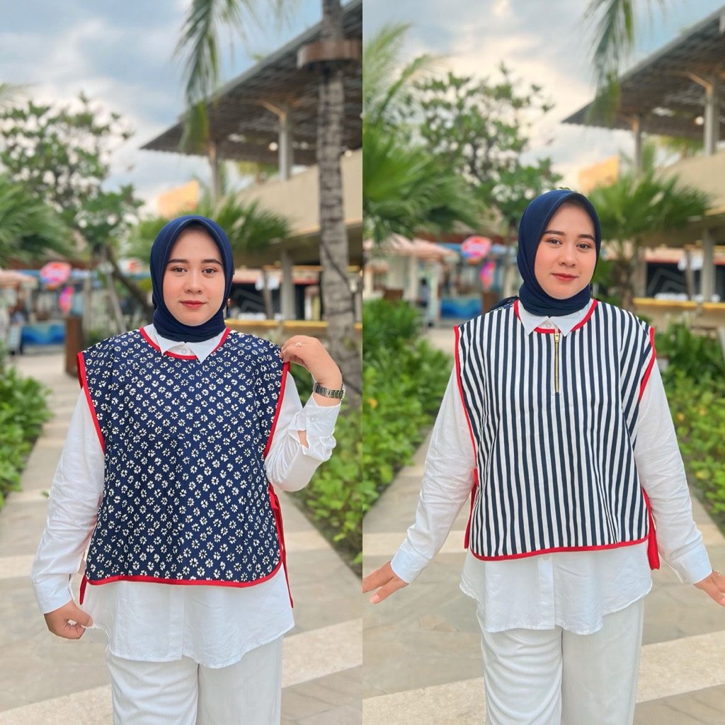 Vest Rompi Batik Wanita Motif Bolak Balik