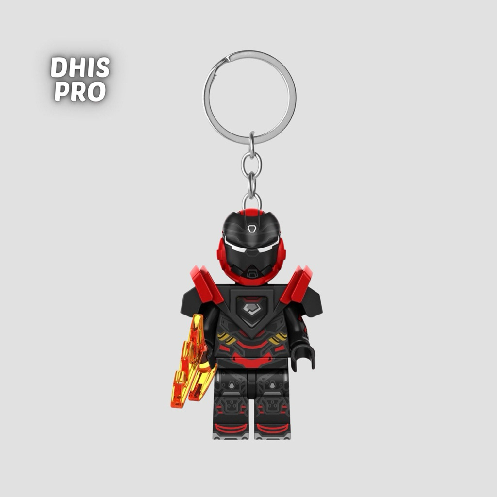 Dhis Project Gantungan Kunci LEGO Minifigure Iron Heart Riri Williams Marvel