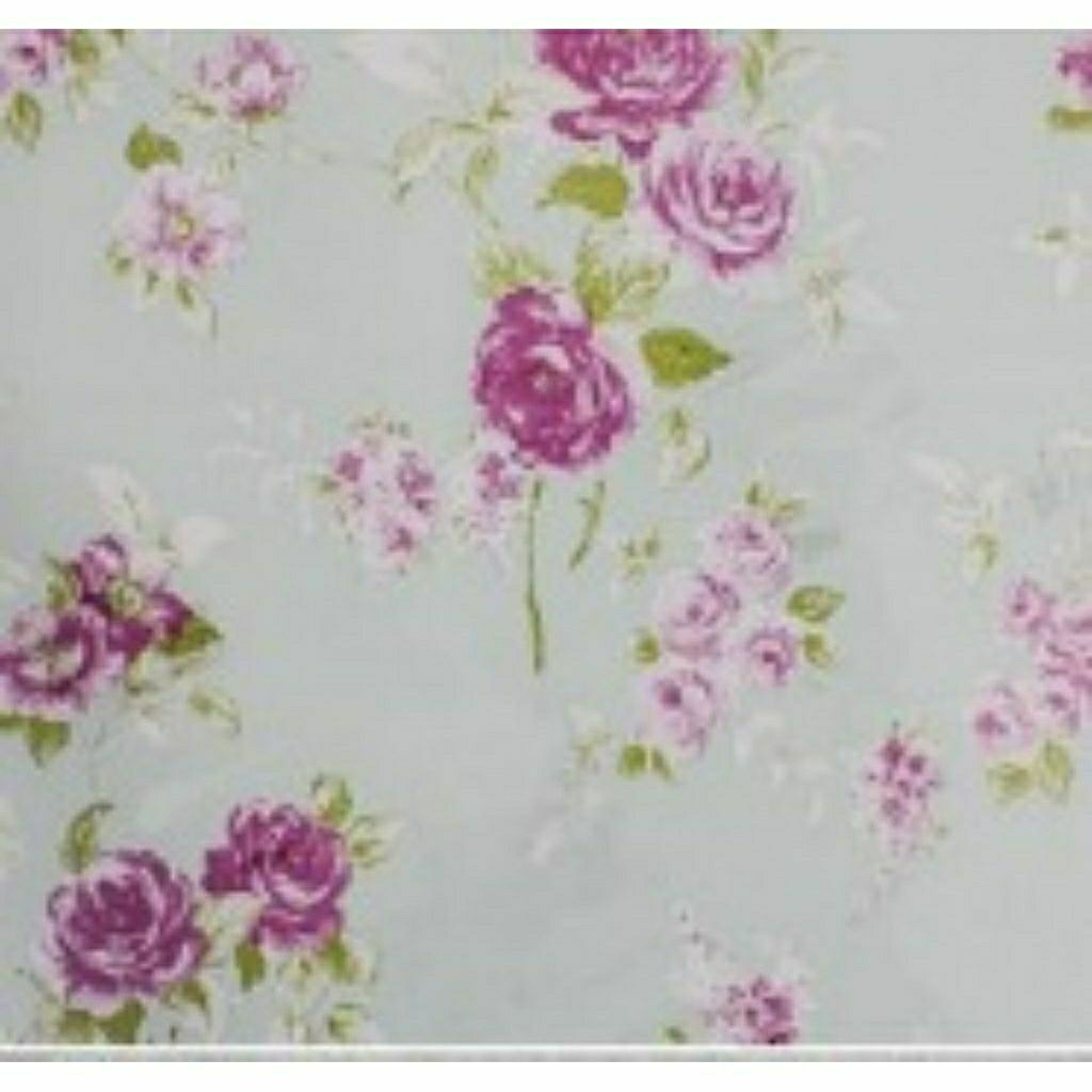 Stiker Kaca Motif Bunga Mawar Ungu | Pelapis Kaca Anti Panas & Privasi | Dekorasi Rumah Cantik dan E