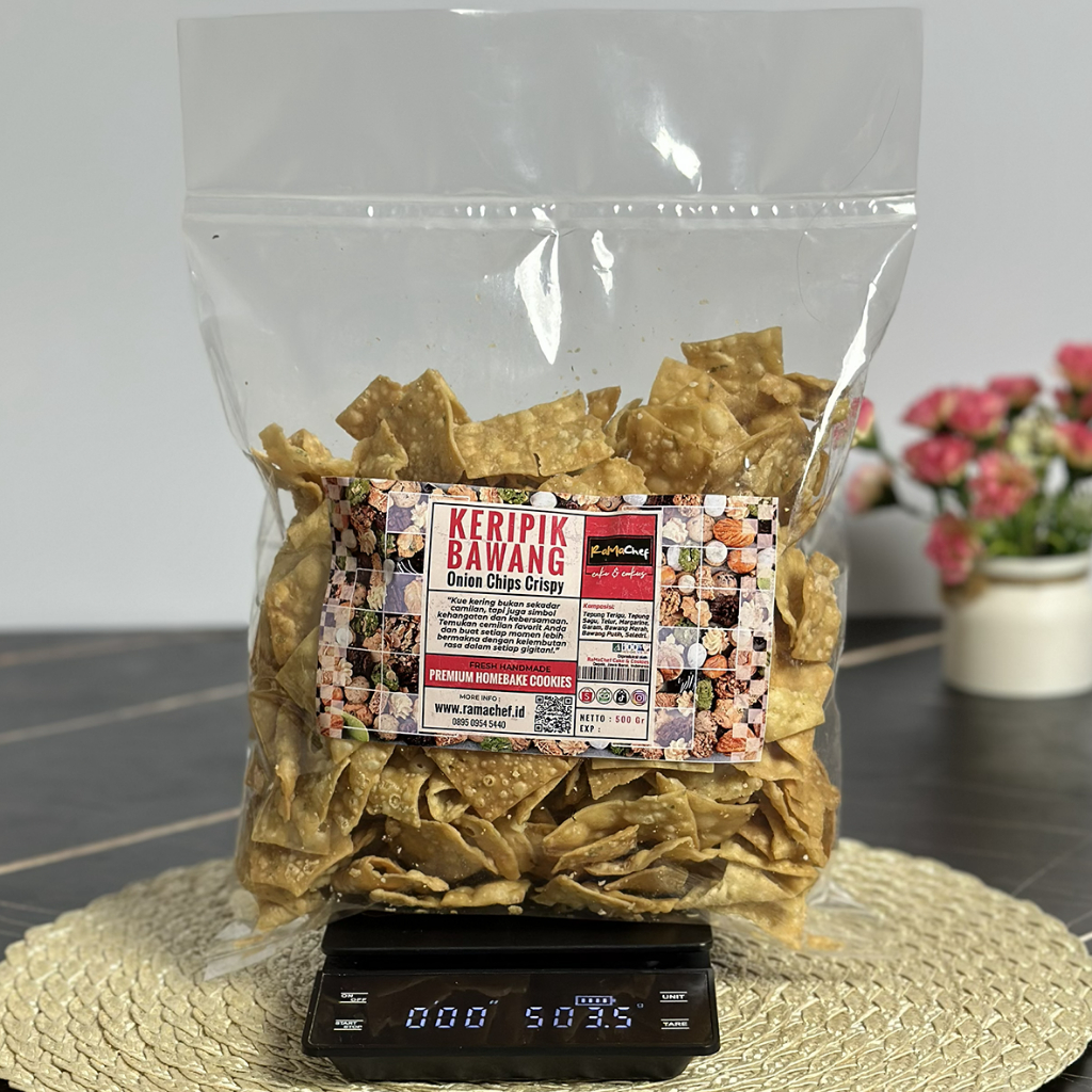 Keripik Bawang Pangsit Cemilan Snack Renyah Gurih Krispi Spesial Homemade by RaMaChef