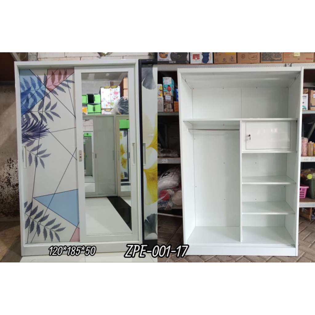 Lemari Besi 2 Pintu Sleding