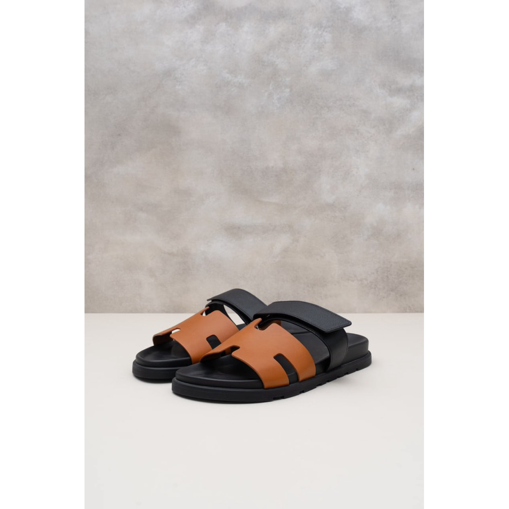 H CHYPRE SANDAL NATURAL - BLACK SLBON