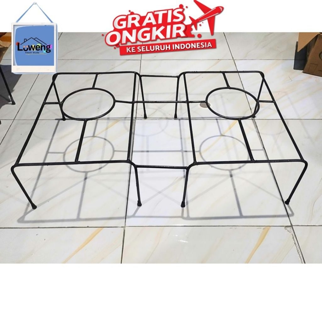 ( Kompor Quantum) Tatakan kompor gas 2 tungku, tatakan Kompor Quantum ,Behel Kompor | Tatakan oven |