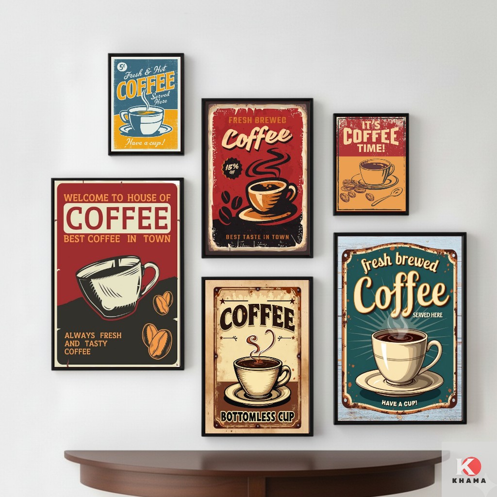 Pajangan Dinding Tentang Kopi Hiasan Warkop / Hiasan Warkop Hiasan dinding kopi vintage mdf