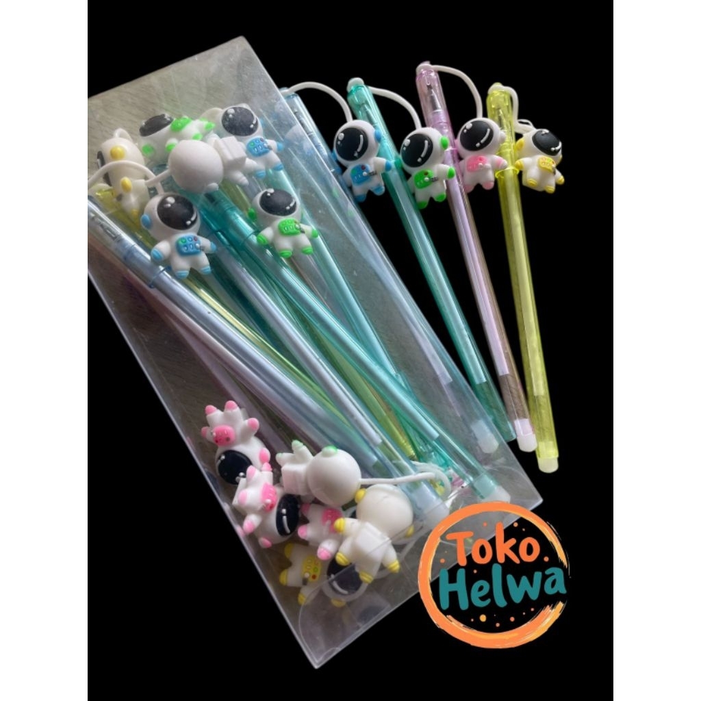 Pulpen Gel Karakter Gantung Astronot Pulpen Lucu Pena Anak Sekolah