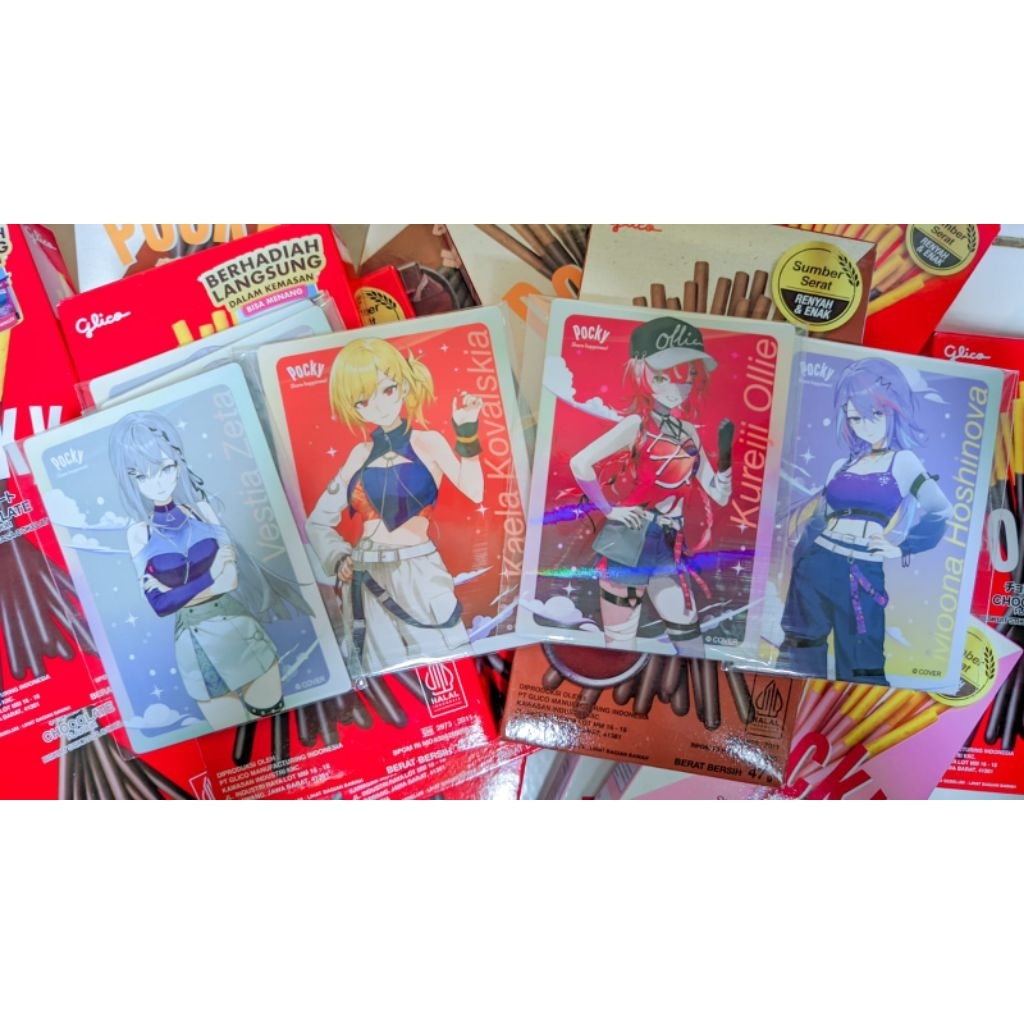 Pocky X Hololive Photocard Foil Kureiji Ollie Foil Official Photocard Pocky Hololive ID kureiji olli