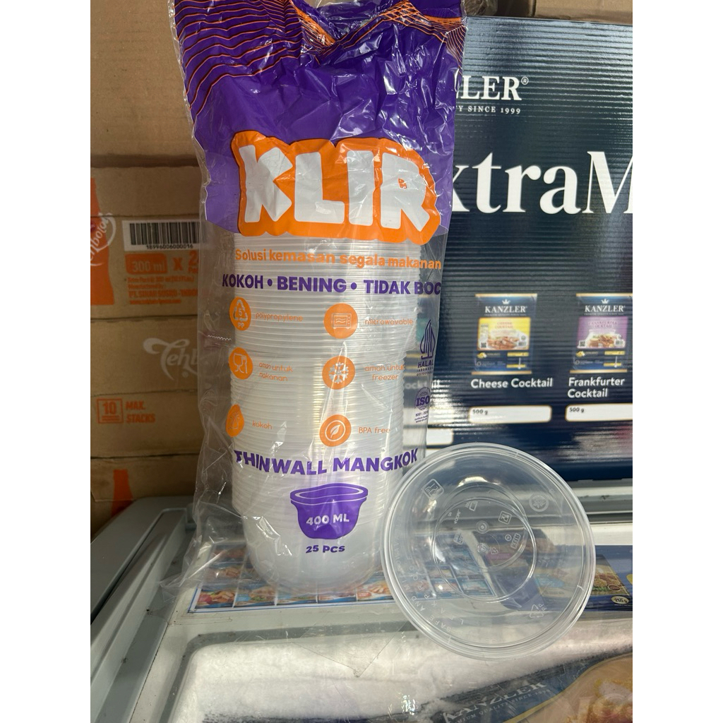 Twinwall Klir Mangkok perPack