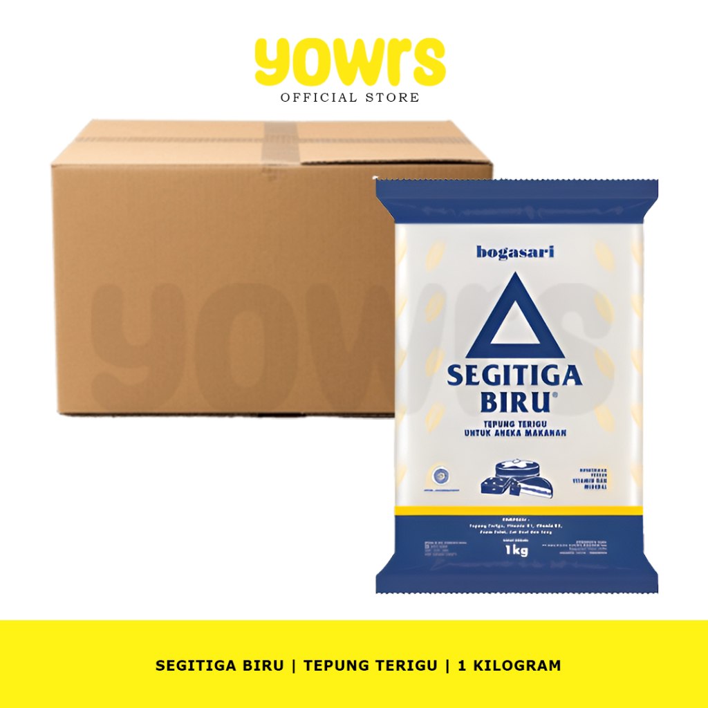 CTN - BOGASARI Terigu SEGITIGA BIRU 1kg (1 DUS) | Tepung Terigu SEGITIGA BIRU Bogasari 1 kg 1 DUS