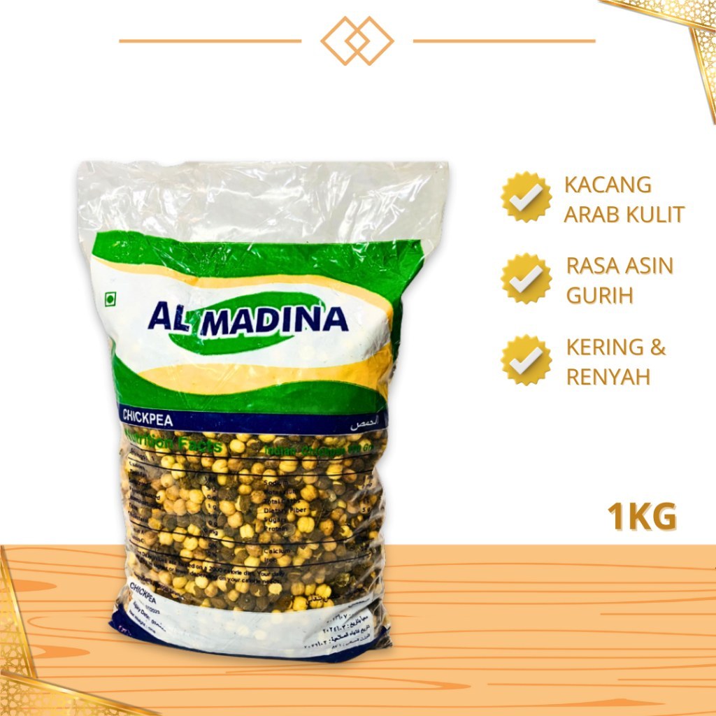 Kacang Arab Al Madina Gurih Renyah 1kg || Kacang Arab Al Madina 1kg Gurih Dan Renyah BERKULIT