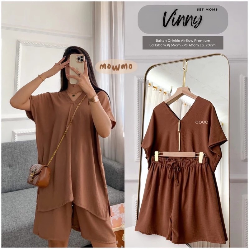 NEWJEANS.ID - One Set Nina Setelan Long Square Nagita Hotpans Crinkle Airflow Setelan Wanita Crinkle