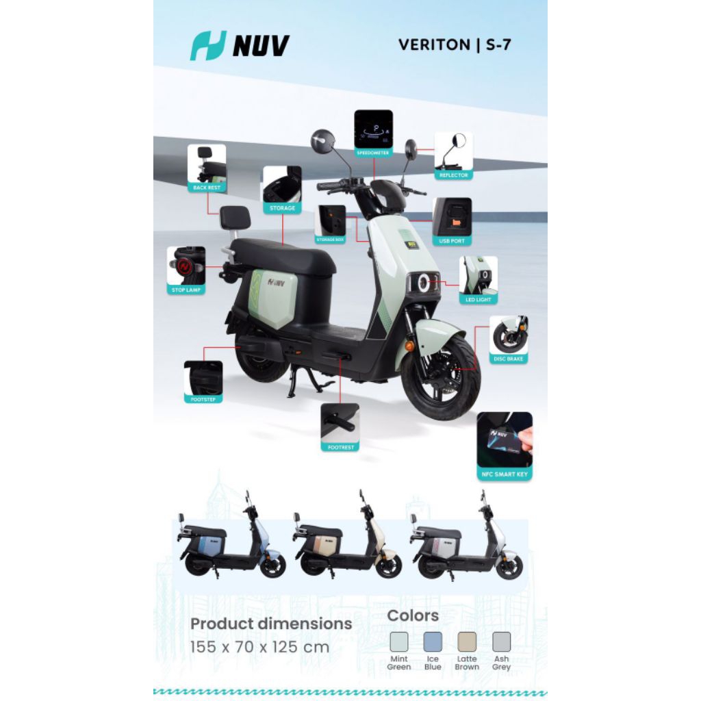 Sepeda listrik Nuv VERITON terbaruu