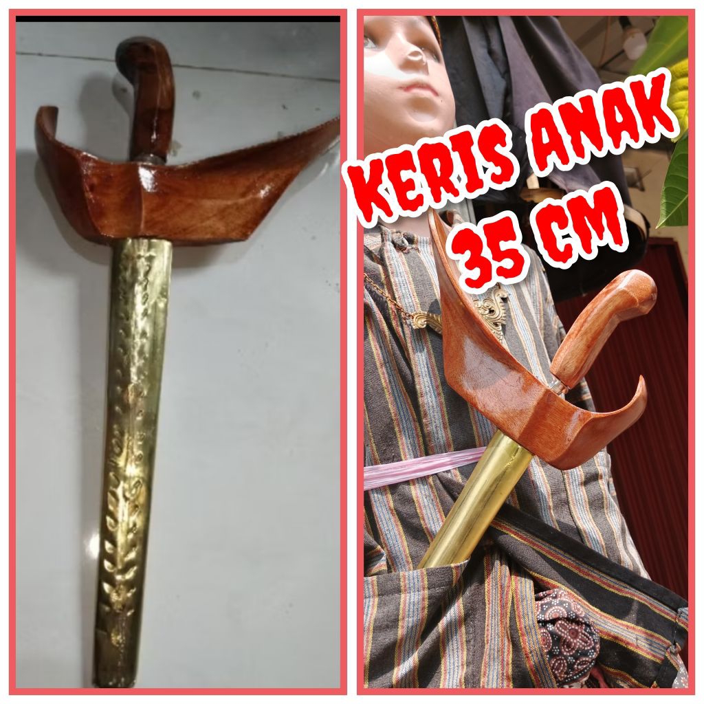 Keris adat Jawa Ukuran Anak 35 cm