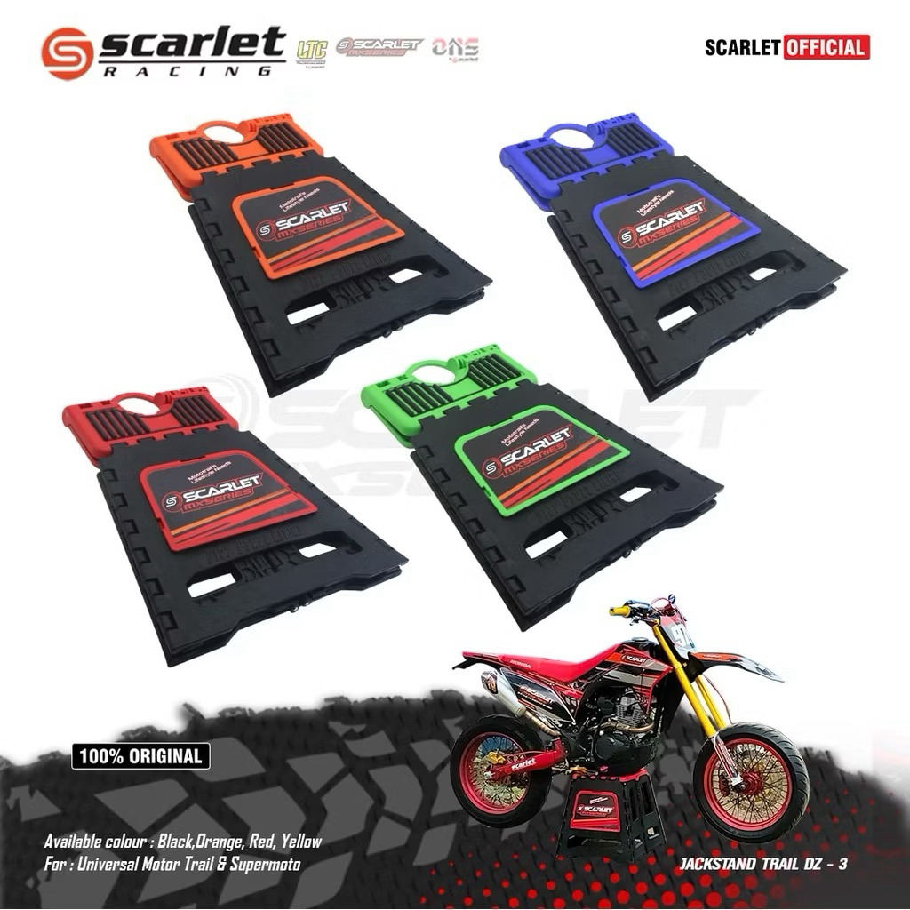 Scarlet Racing - Jackstand Paddock Tengah Standar Motor Trail DZ-03
