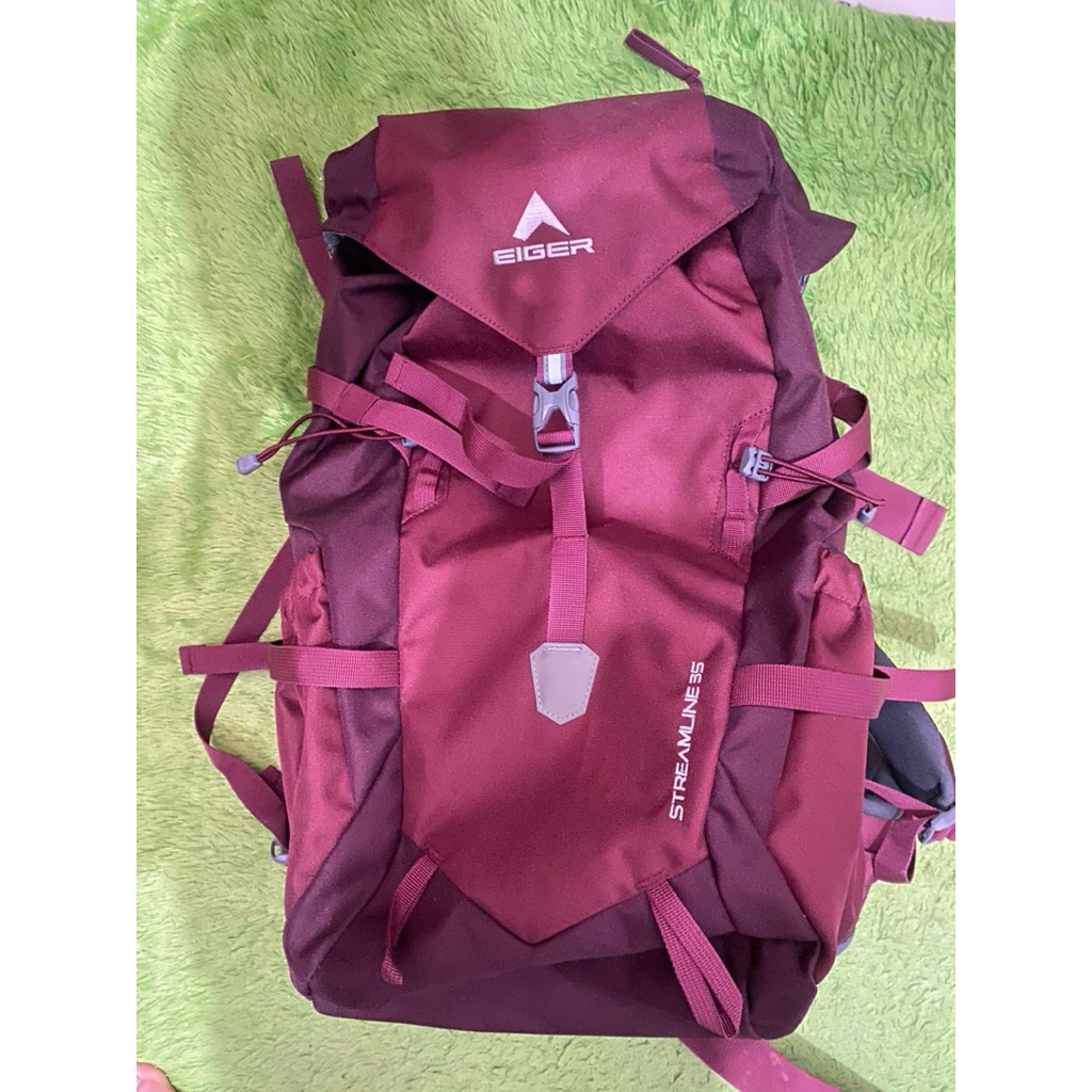 paket headlamp fenix, goodr, Eiger tas gunung 35L Preloved like new