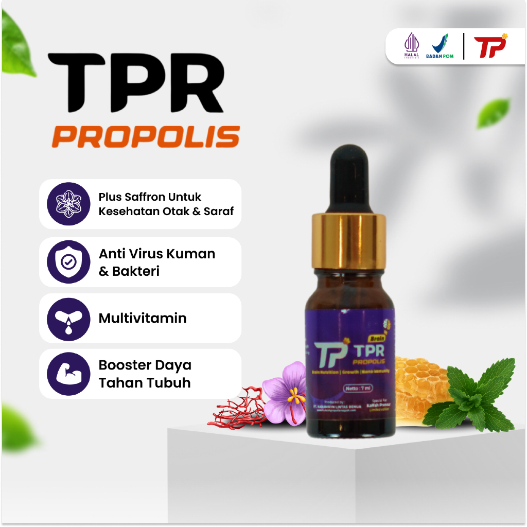 TPR BRAIN PROPOLIS MURNI 100% @7ML BPOM&HALAL