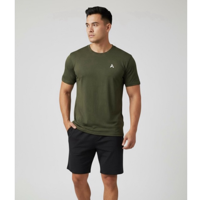 AREONE - Kaos Baju Atasan Olahraga Pria Wanita Dewasa Army T-Shirt Jersey Bahan Dry Fit Quickdry Pak
