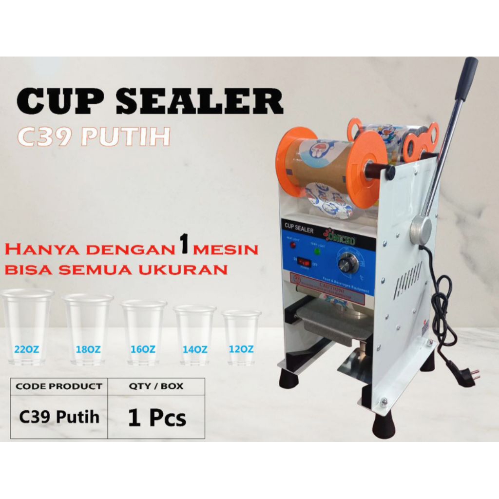 Cup sealer Omicko C39 Mesin Penyegel cupbl gelas