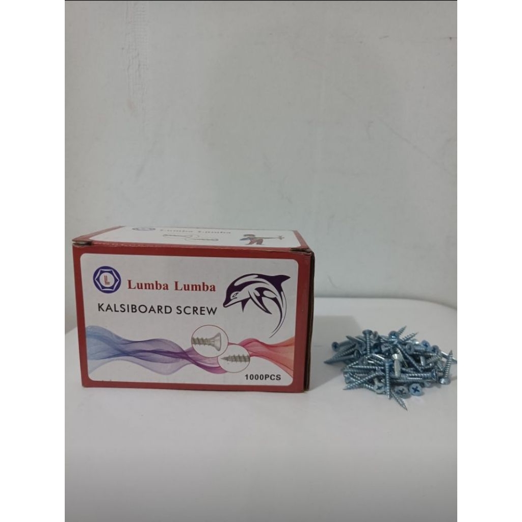 Sekrup KALSIBOARD ukuran 1" merek | lumba lumba isi 1000 pcs