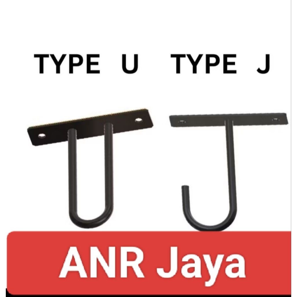 pengait besi serbaguna / gantungan besi type J , T & U