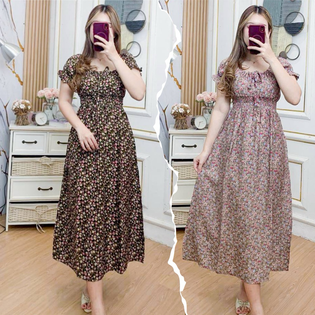 Daster Bali Carmila Daster//Dress Model Kerut Cantik Rayon Bali