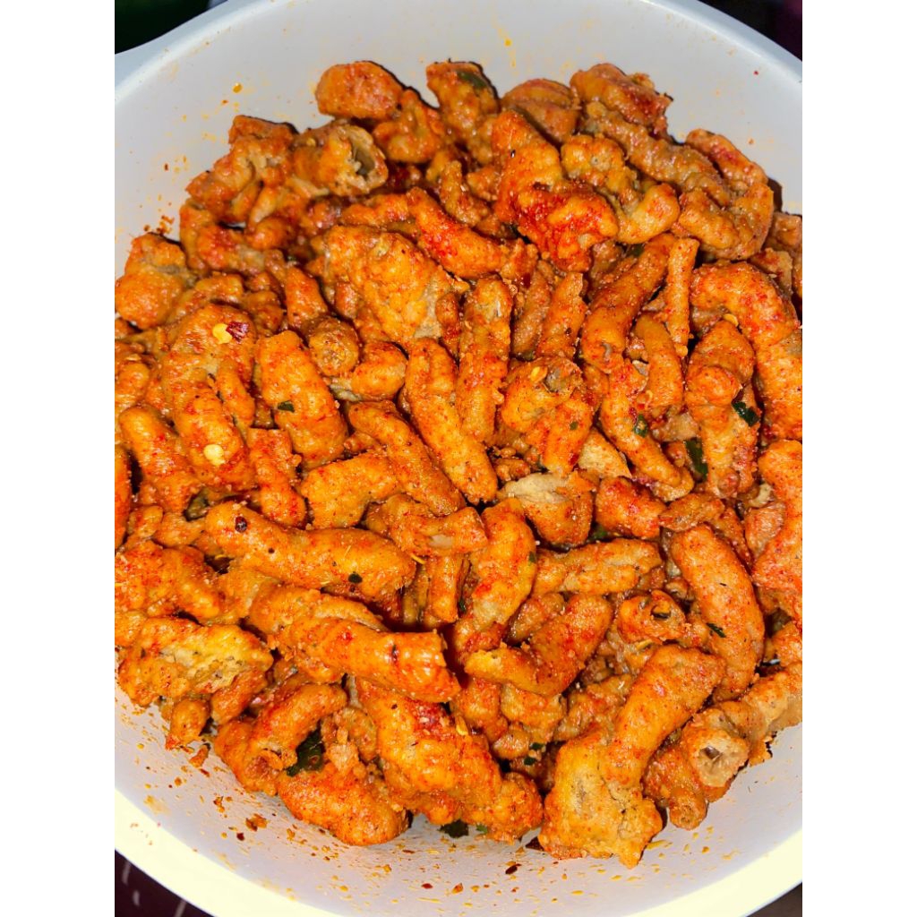 Kripik Usus Pedas Daun Jeruk