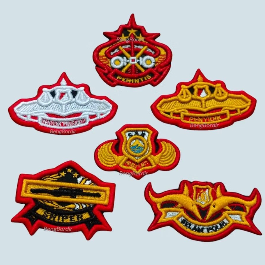 Brivet Polri Bordir Timbul/ Wing brevet Sniper Sar Perintis Selam
